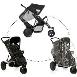 Poussette double freerider sh12 black