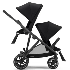 Poussette double gazelle s moon black châssis noir