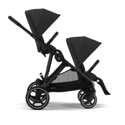 Poussette double gazelle s moon black châssis noir