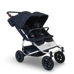 Poussette double tout terrain duet v4 heritage collection caviar