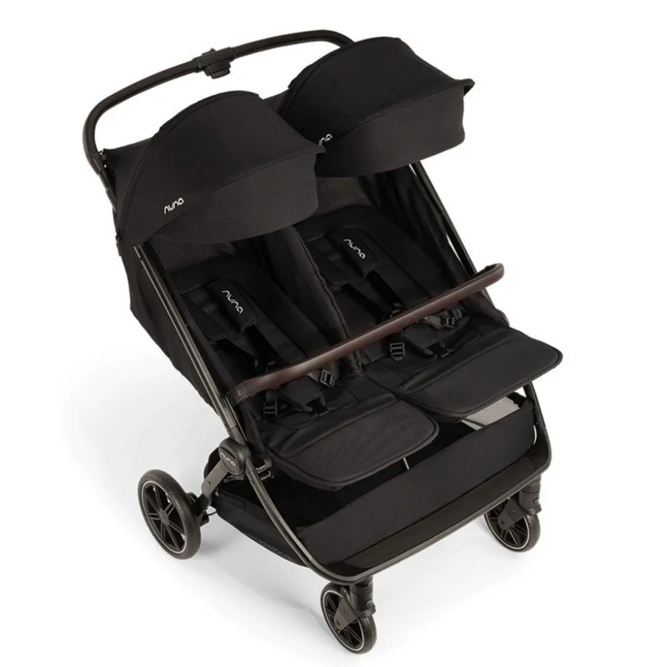 Poussette double trvl dubl caviar