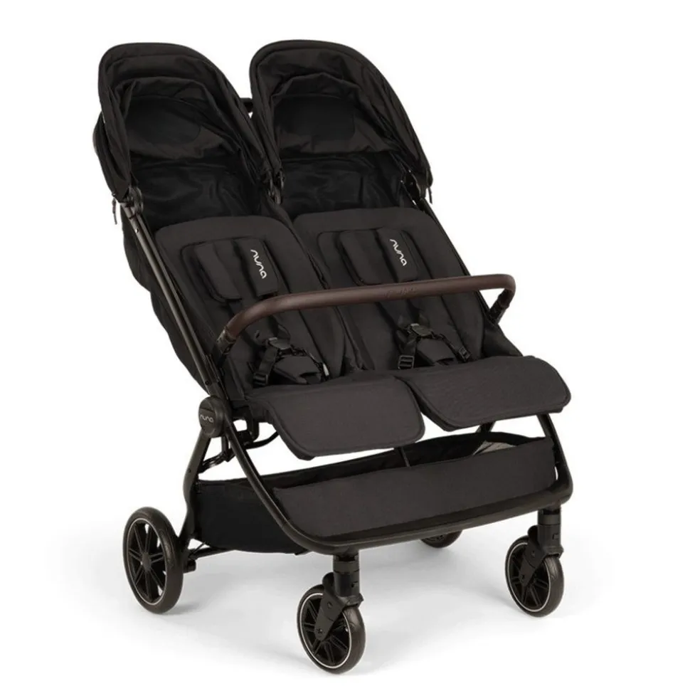 Poussette double trvl dubl caviar