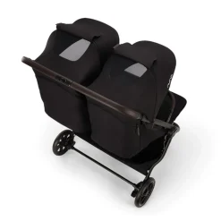 Poussette double trvl dubl caviar