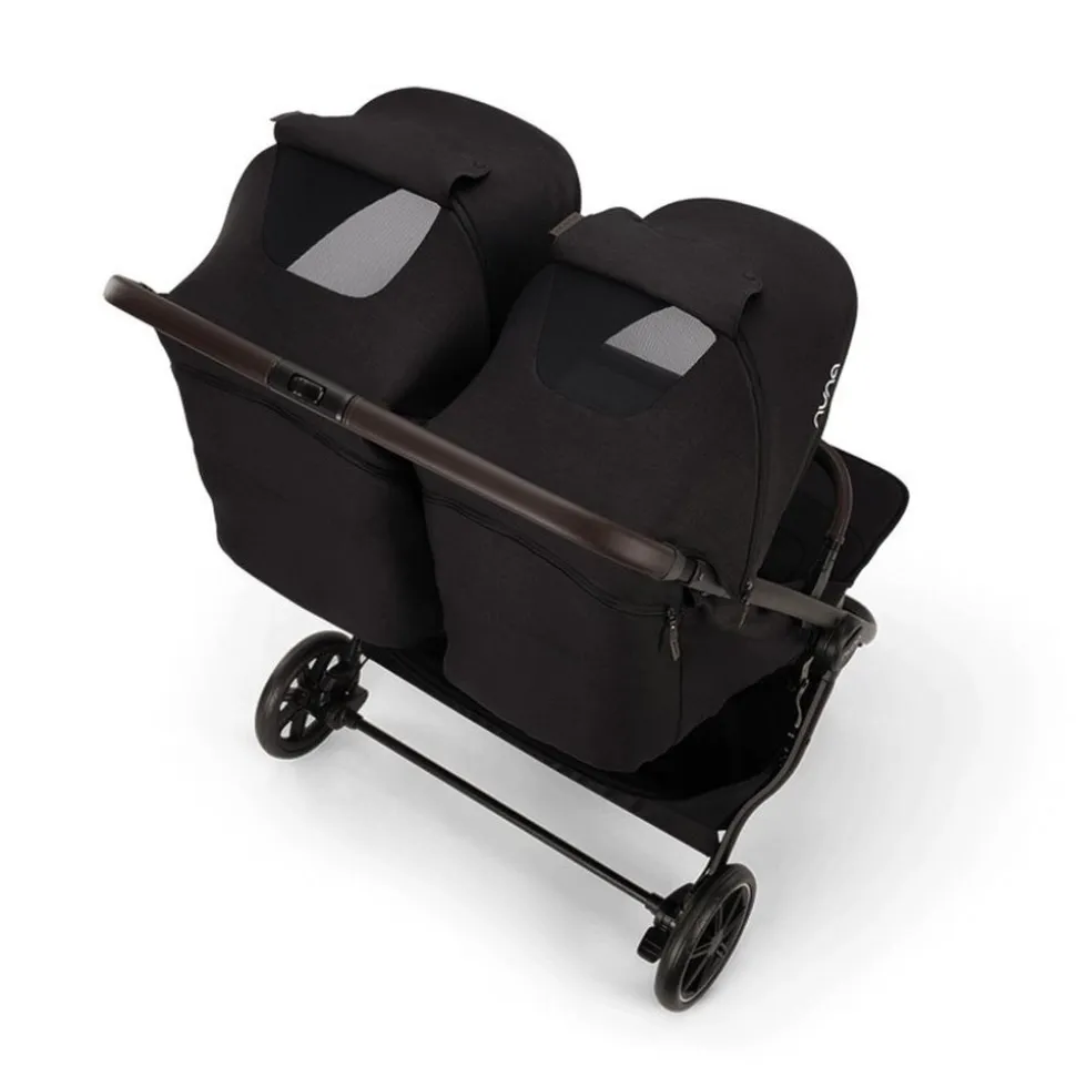Poussette double trvl dubl caviar