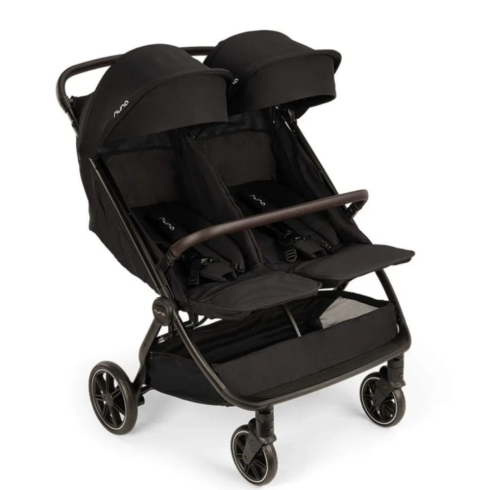 Poussette double trvl dubl caviar