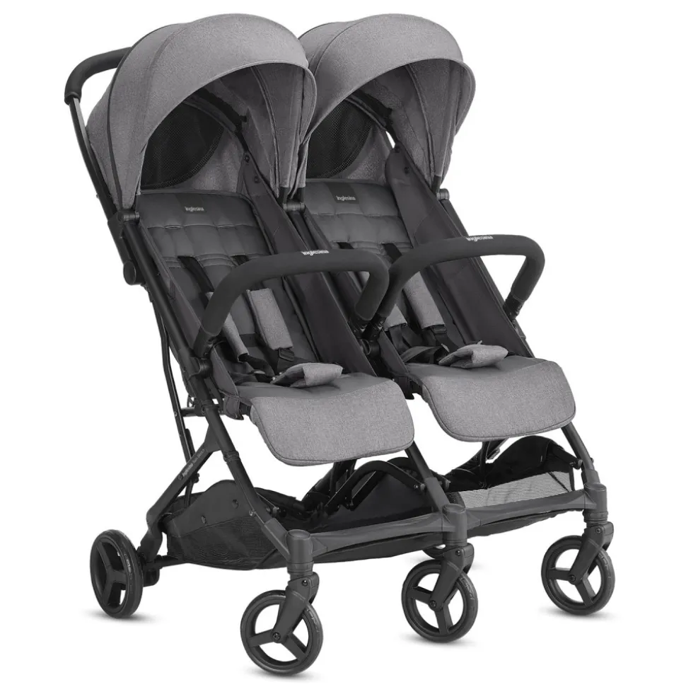 Poussette double twin sketch grey