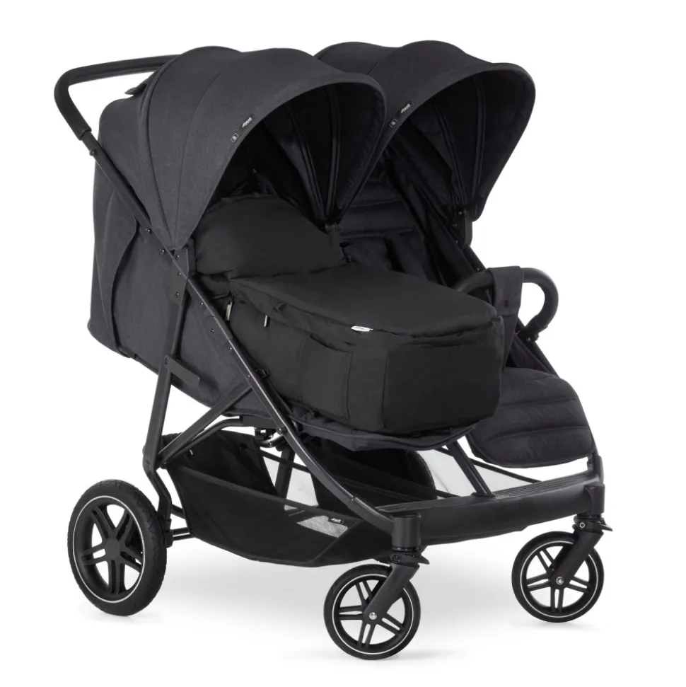 Poussette double uptown duo melange black