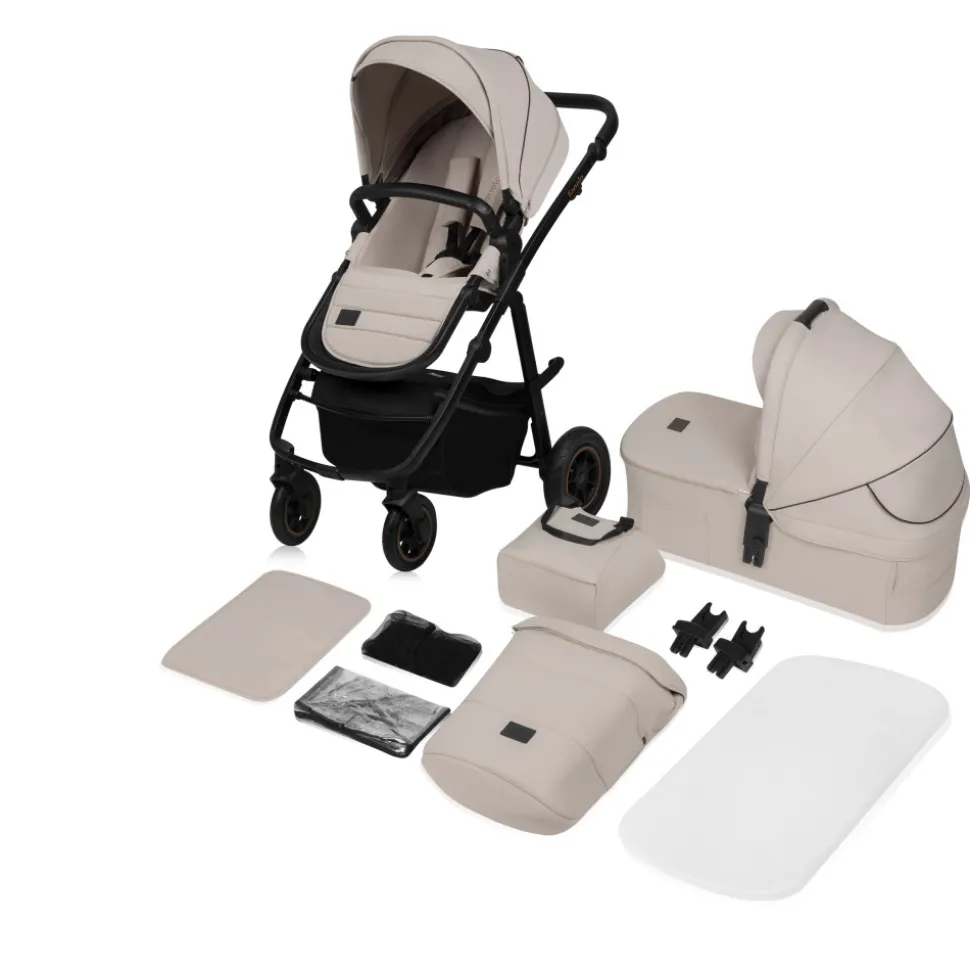 Poussette duo amber + nacelle beige sand