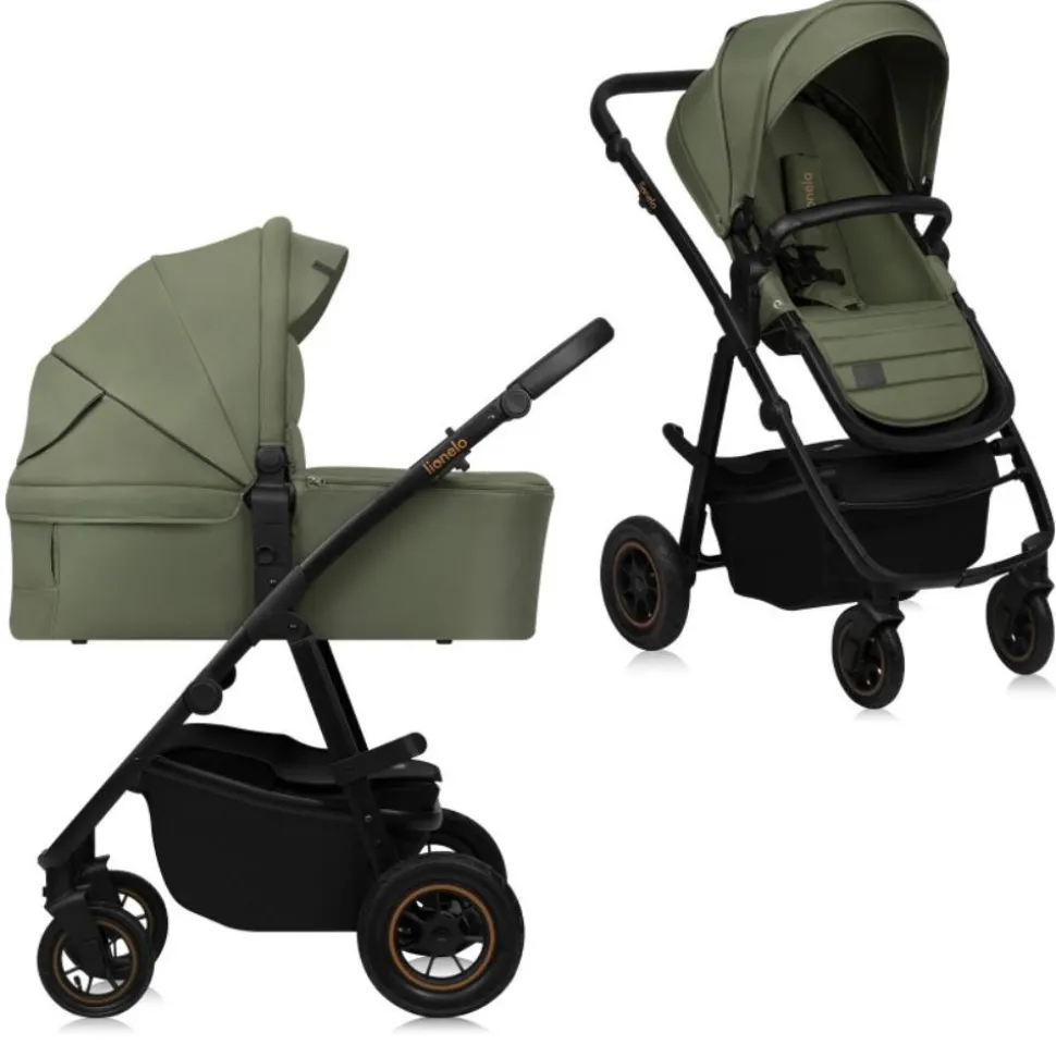 Poussette duo amber + nacelle green forest
