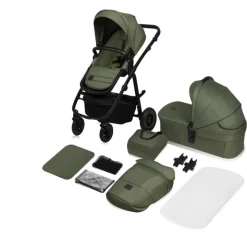Poussette duo amber + nacelle green forest