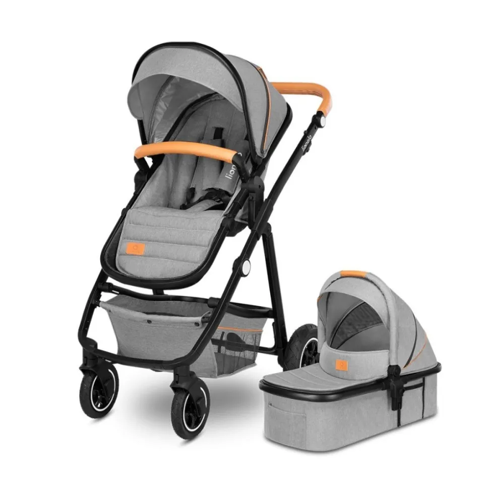 Poussette duo amber + nacelle grey stone