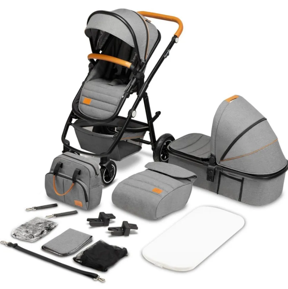 Poussette duo amber + nacelle grey stone