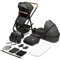 Poussette duo amber + nacelle grey graphite