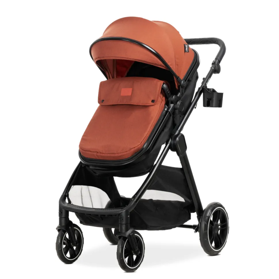 Poussette duo aspen nacelle + assise orange