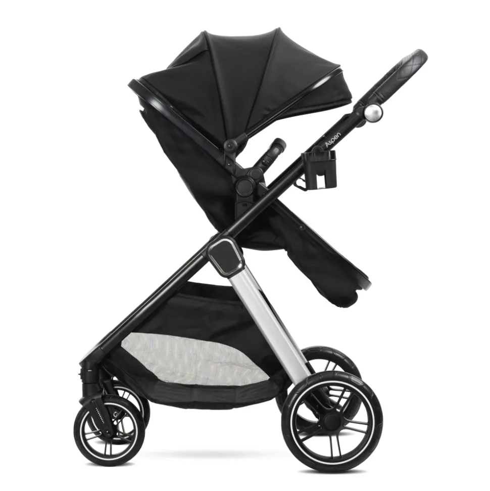 Poussette duo aspen nacelle + assise noir