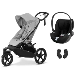 Poussette duo avi spin fog grey + siège auto cloud t i-size