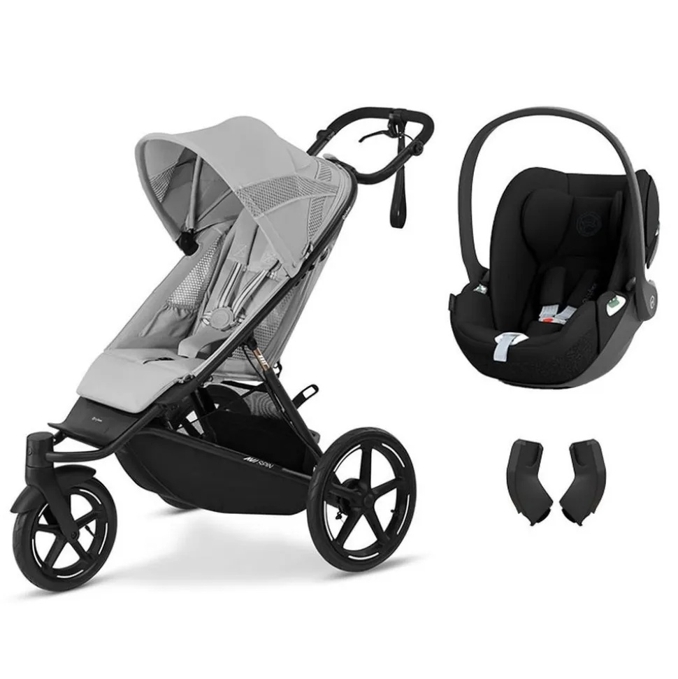 Poussette duo avi spin fog grey + siège auto cloud t i-size