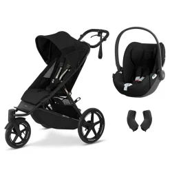 Poussette duo avi spin moon black + siège auto cloud t i-size