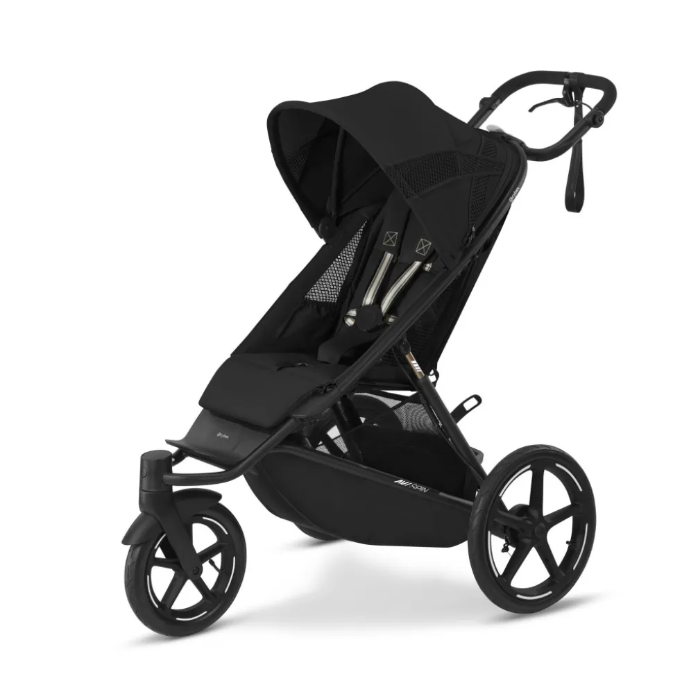 Poussette duo avi spin moon black + siège auto cloud t i-size