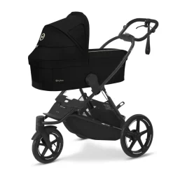 Poussette duo avi spin moon black + nacelle cot s