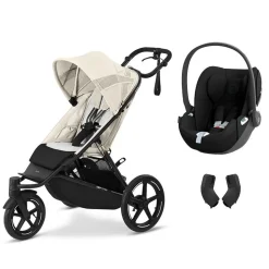 Poussette duo avi spin seashell beige + siège auto cloud t i-size