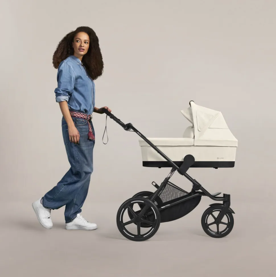 Poussette duo avi spin seashell beige + nacelle cot s
