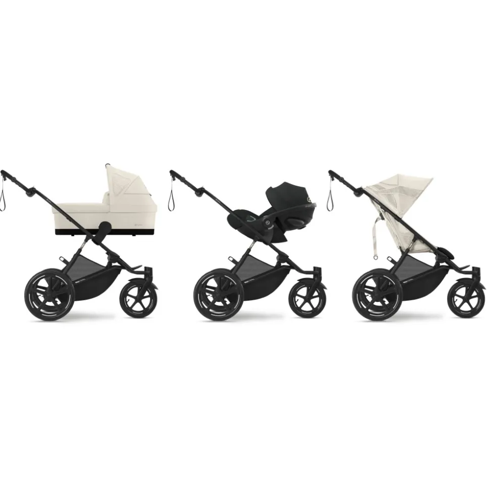 Poussette duo avi spin seashell beige + nacelle cot s