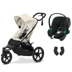 Poussette duo avi spin seashell beige + siège auto aton b2 i-size