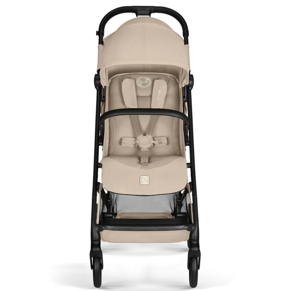 Poussette duo beezy 4 compacte almond beige avec siège auto cloud g3 i-size tissu plus