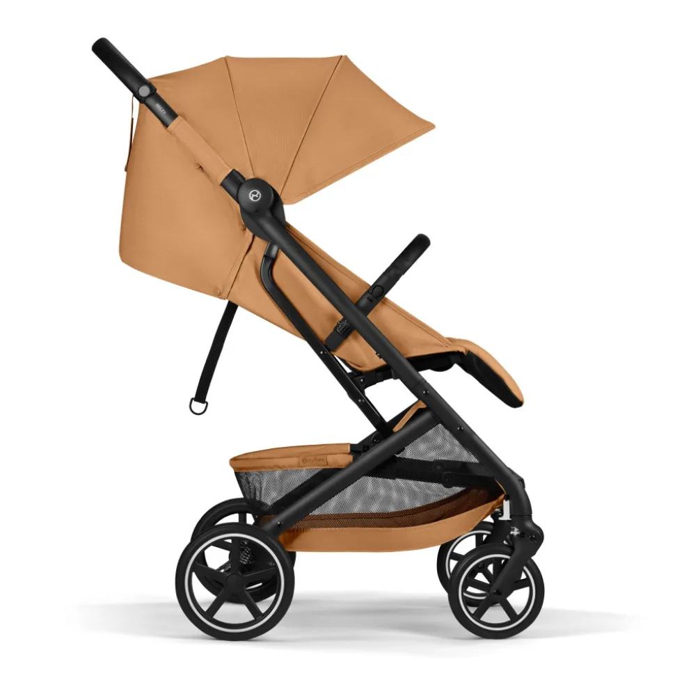 Poussette duo beezy 4 compacte cinnamon yellow avec siège auto aton b2 i-size