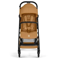Poussette duo beezy 4 compacte cinnamon yellow avec siège auto aton b2 i-size