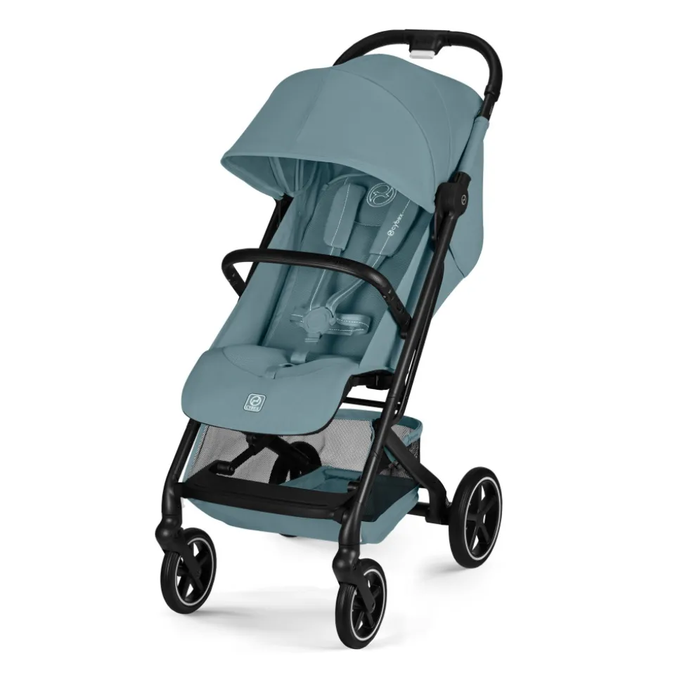 Poussette duo beezy 4 compacte stormy blue avec siège auto cloud t i-size