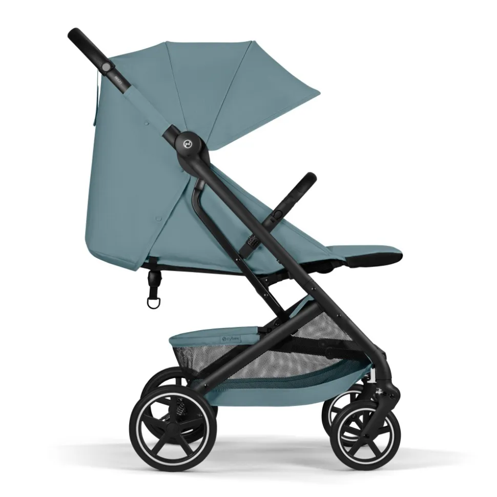 Poussette duo beezy 4 compacte stormy blue avec siège auto aton b2 i-size