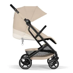 Poussette duo beezy 4 compacte almond beige avec siège auto cloud t i-size