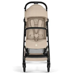 Poussette duo beezy 4 compacte almond beige avec siège auto aton b2 i-size