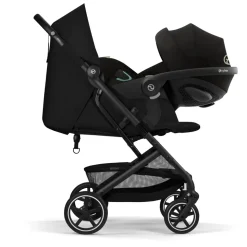 Poussette duo beezy 4 compacte magic black avec siège auto aton b2 i-size