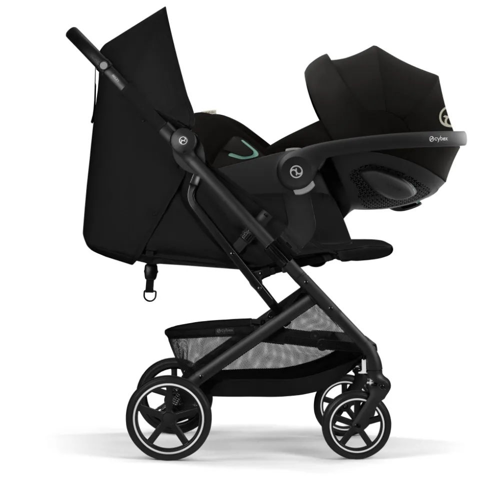Poussette duo beezy 4 compacte magic black avec siège auto aton b2 i-size