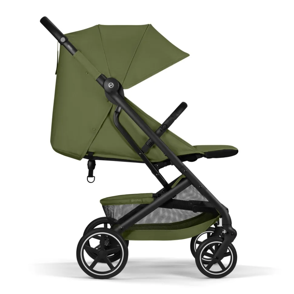 Poussette duo beezy 4 compacte moss green avec siège auto aton b2 i-size