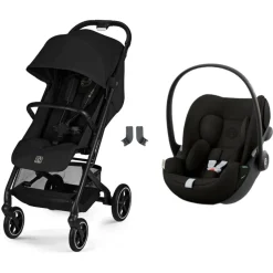Poussette duo beezy 4 compacte magic black avec siège auto cloud g i-size