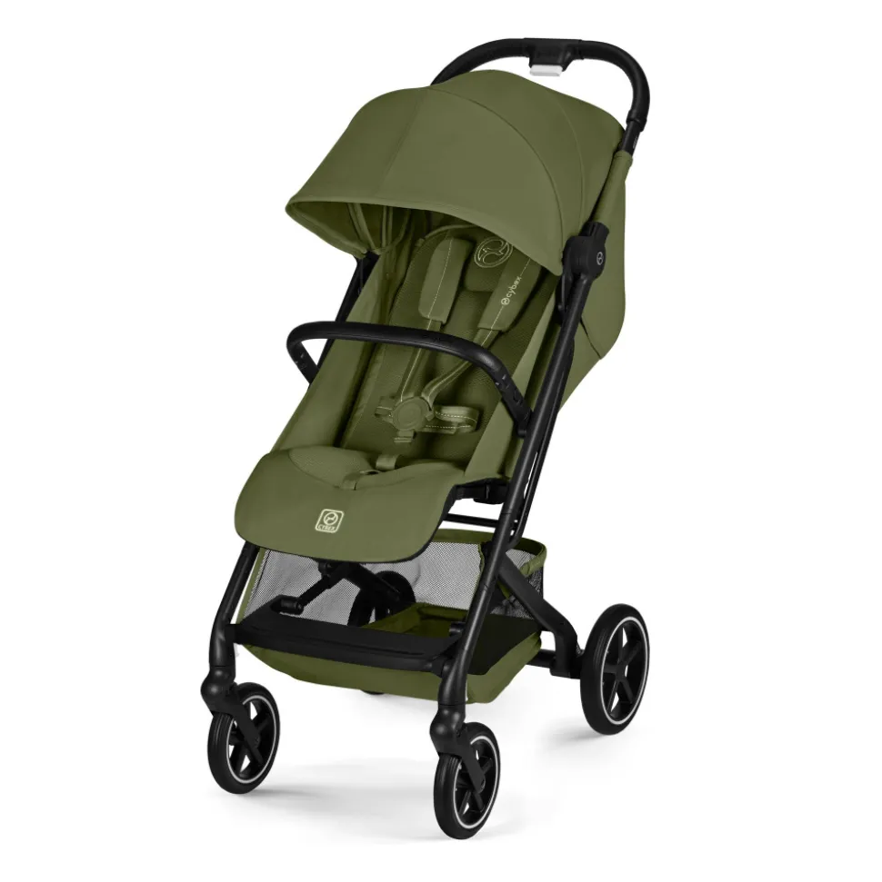 Poussette duo beezy 4 compacte moss green avec siège auto cloud t i-size