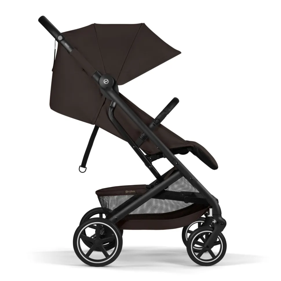 Poussette duo beezy 4 compacte chocolate brown avec siège auto aton b2 i-size