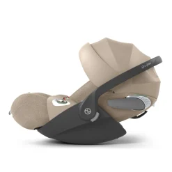 Poussette duo beezy 4 compacte almond beige avec siège auto cloud t i-size tissu plus