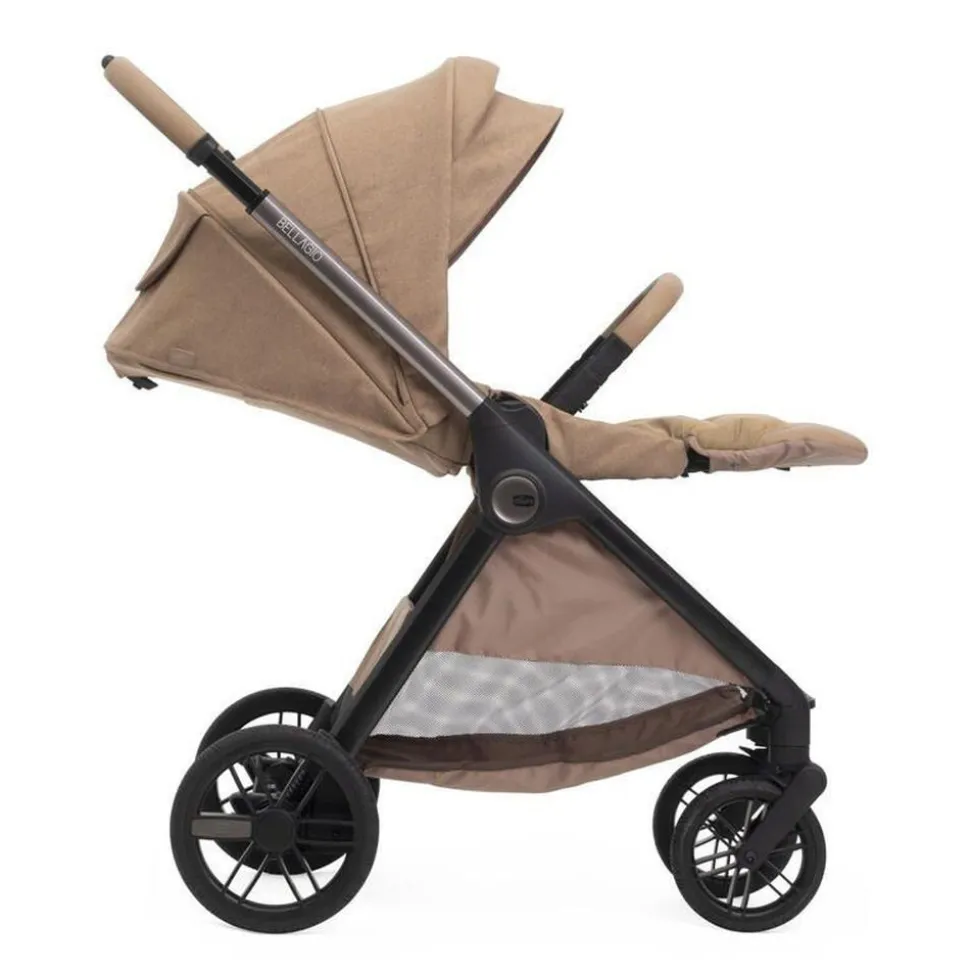 Poussette duo bellagio 2 + siège auto first seat recline i-size caramel