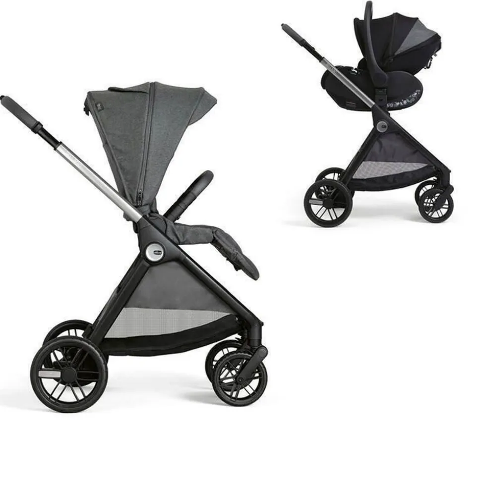 Poussette duo bellagio 2 + siège auto first seat recline i-size black satin