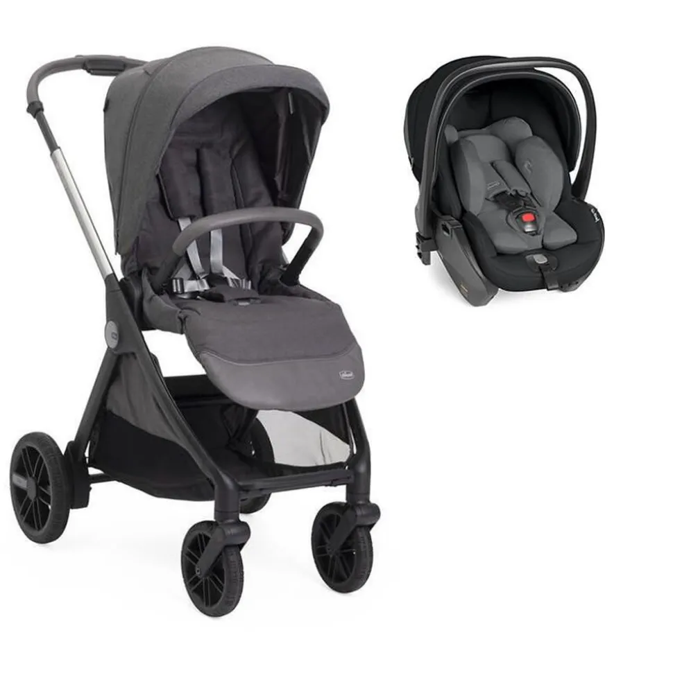 Poussette duo bellagio 2 + siège auto first seat recline i-size black satin