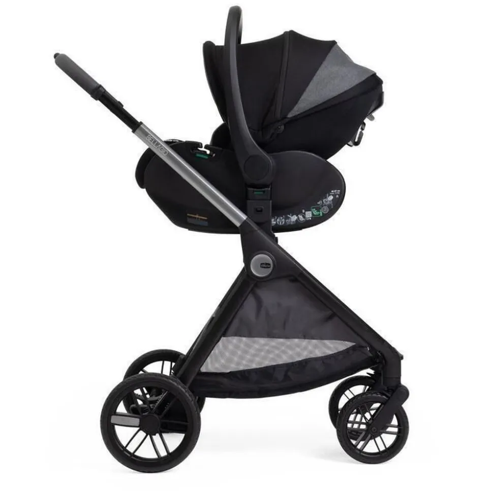 Poussette duo bellagio 2 + siège auto first seat recline i-size black satin
