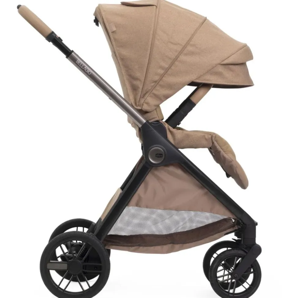 Poussette duo belllagio 2 caramel + siège auto kory essential