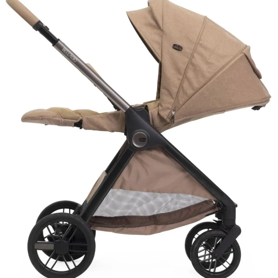 Poussette duo belllagio 2 caramel + siège auto kory essential