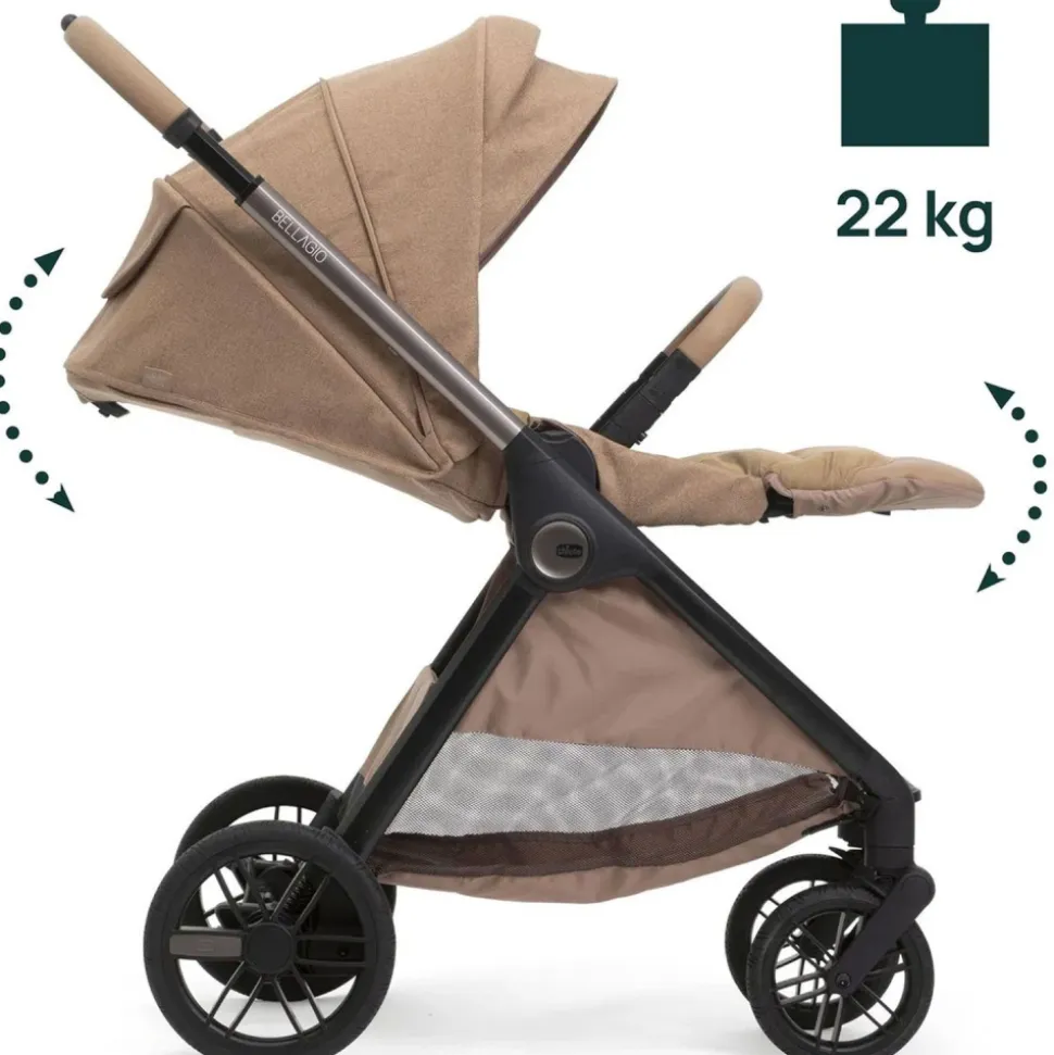 Poussette duo belllagio 2 fir tree + siège auto kory essential