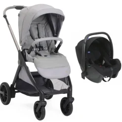 Poussette duo belllagio 2 lunar rock + siège auto kory essential